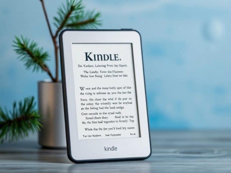 a person holding the kindle paperwhite 2024 showing a book on the e-reader with bushes in the background and a tom's guide prime day deal badge