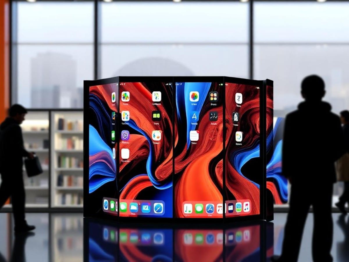 a render of a foldable ipad