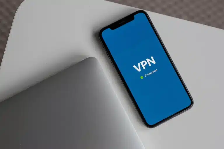 Smartphone screen showing a neutral privacy consent prompt with blue interface and toggle buttons